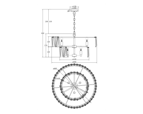 Подвесной светильник Maytoni MOD043PL-12CH