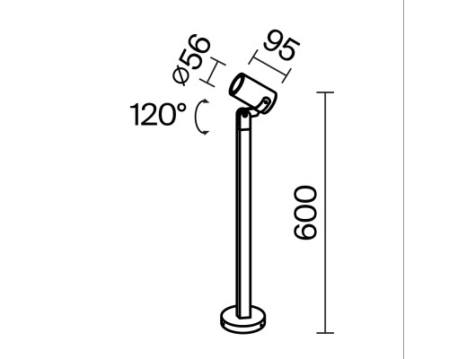 Ландшафтный светильник Outdoor O025FL-01B1