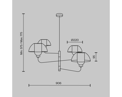 Подвесной светильник Maytoni MOD177PL-04B