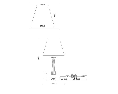 Настольный светильник Freya FR2027TL-01N