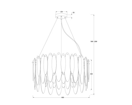 Подвесной светильник Freya FR5217PL-08FG