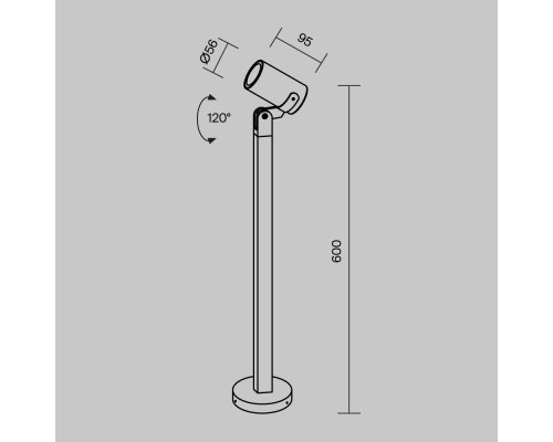 Ландшафтный светильник Outdoor O025FL-01B1