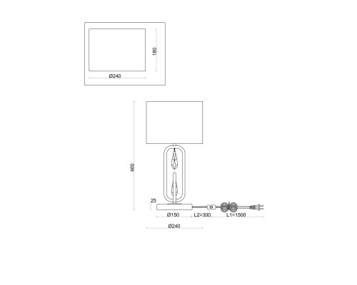 Настольный светильник Freya FR1007TL-01BS