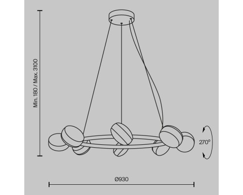 Подвесной светильник Maytoni MOD299PL-L80BC3K