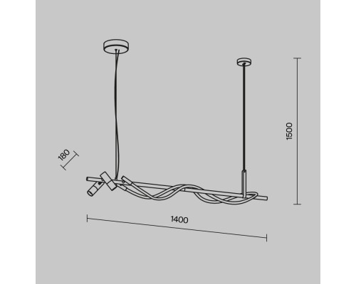 Подвесной светильник Maytoni MOD166PL-L30GB3K