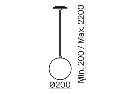Подвесной светильник Technical P039PL-5W3K-20INS-B