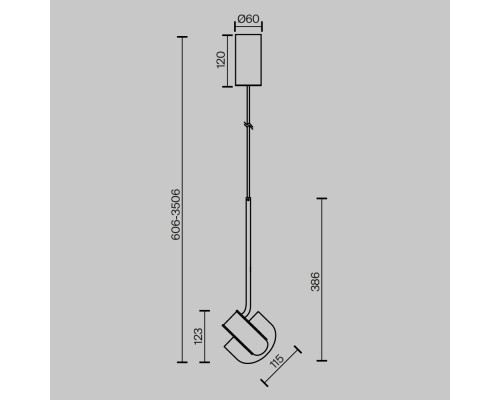 Подвесной светильник Maytoni MOD459PL-L7BSK
