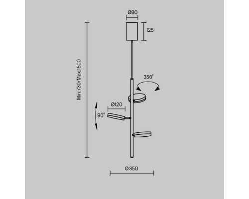 Подвесной светильник Maytoni MOD070PL-L18B3K