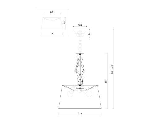 Подвесной светильник Freya FR2001PL-03G