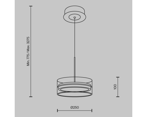Подвесной светильник Maytoni MOD348PL-L18BBS3K