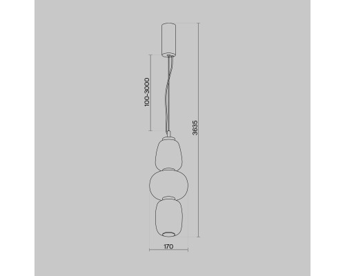 Подвесной светильник Maytoni MOD267PL-L28G3K