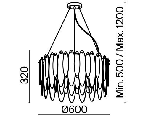 Подвесной светильник Freya FR5217PL-08FG