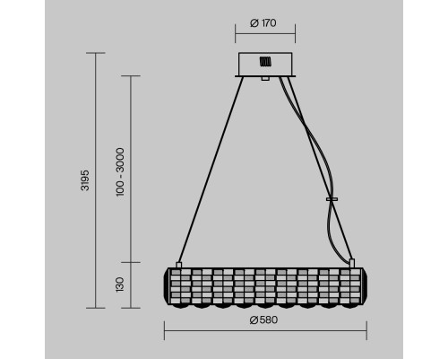 Подвесной светильник Maytoni MOD336PL-L120G3K
