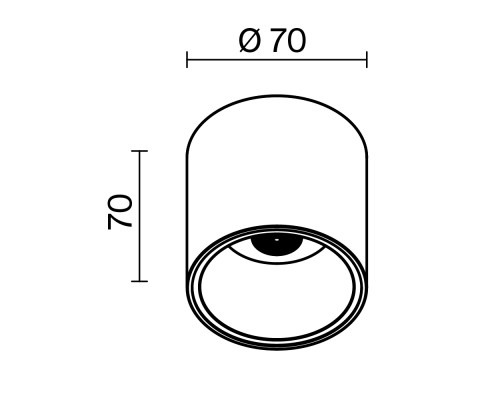 Потолочный светильник Technical C064CL-L12B4K-D
