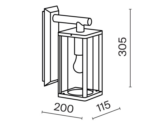 Настенный светильник (бра) Outdoor O452WL-01GF1