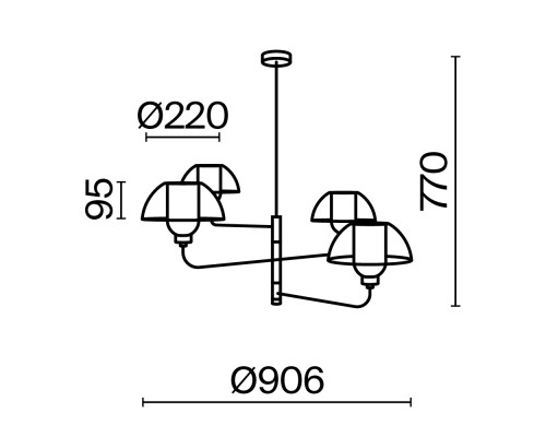 Подвесной светильник Maytoni MOD177PL-04B