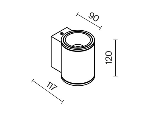 Настенный светильник (бра) Outdoor O303WL-L5W3K