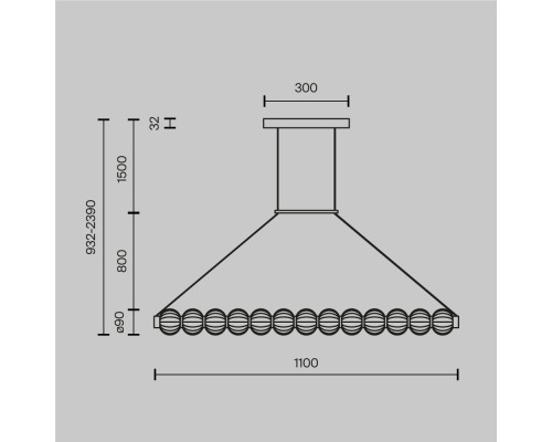 Подвесной светильник Maytoni MOD555PL-L18G3K