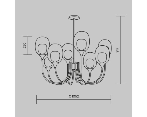 Подвесной светильник Maytoni MOD016PL-08BS