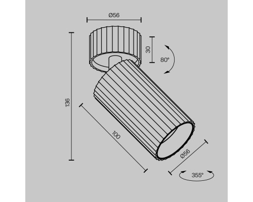 Потолочный светильник Technical C108CL-01-GU10-BS