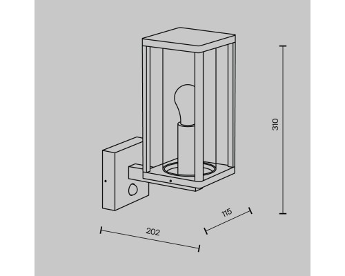 Настенный светильник (бра) Outdoor O452WL-01GFSR