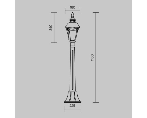 Ландшафтный светильник Outdoor O028FL-01BZ