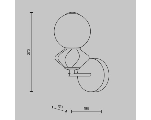 Настенный светильник (бра) Maytoni MOD362WL-L5GR3K