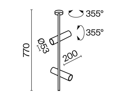 Потолочный светильник Technical C021CL-02B