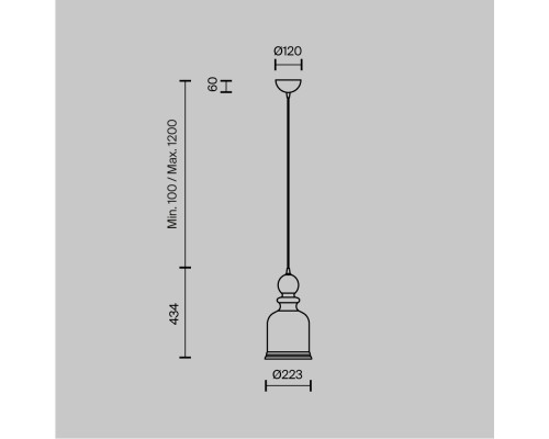 Подвесной светильник Maytoni P002PL-01BZ