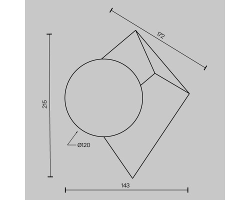 Настенный светильник (бра) Maytoni MOD445WL-01BS
