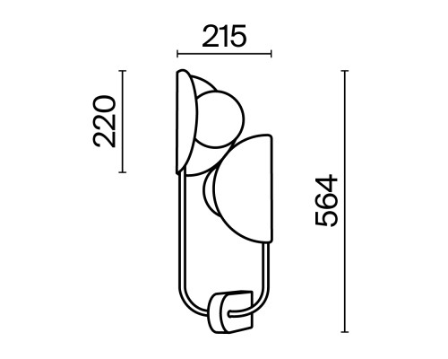 Настенный светильник (бра) Maytoni MOD164WL-02BS