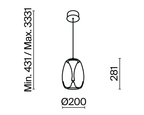 Подвесной светильник Maytoni MOD282PL-L8G3K