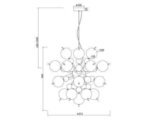 Подвесной светильник Maytoni MOD133PL-06BS