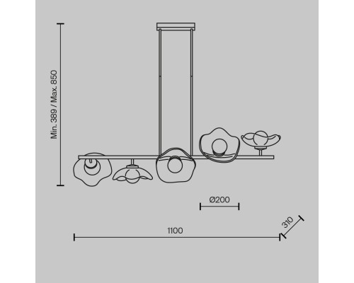 Подвесной светильник Maytoni MOD207PL-05BS