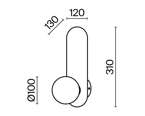 Настенный светильник (бра) Maytoni MOD419WL-01B