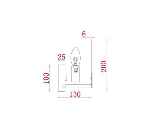 Настенный светильник (бра) Freya FR5237WL-01BS