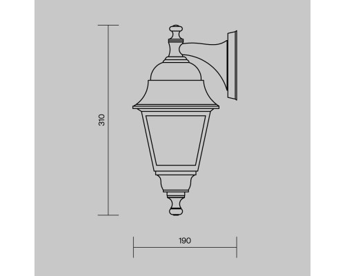 Настенный светильник (бра) Outdoor O003WL-01B