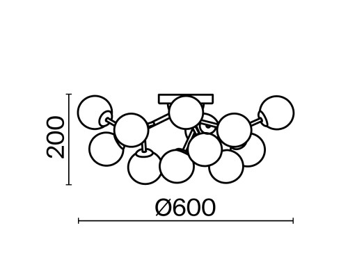 Потолочный светильник Maytoni MOD545PL-12G