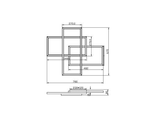Потолочный светильник Maytoni MOD015CL-L80GK