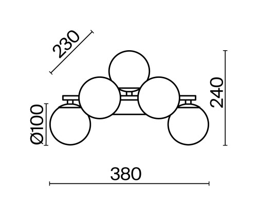 Настенный светильник (бра) Maytoni MOD547WL-05BS