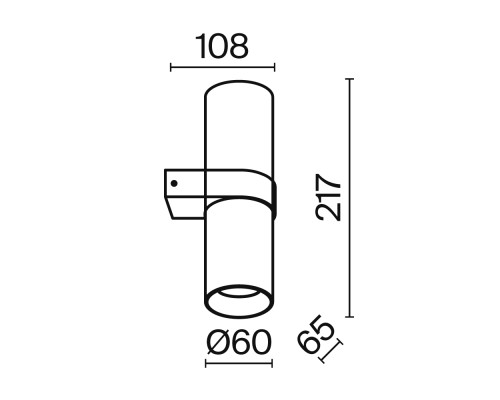 Настенный светильник (бра) Technical C069WL-02MG