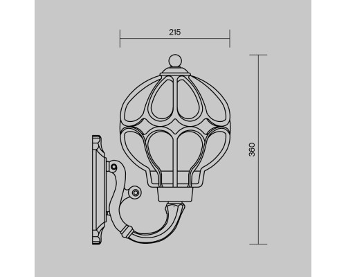 Настенный светильник (бра) Outdoor O024WL-01G