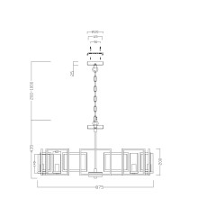 Подвесной светильник Maytoni H009PL-08G