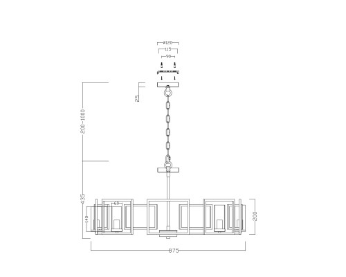 Подвесной светильник Maytoni H009PL-08G