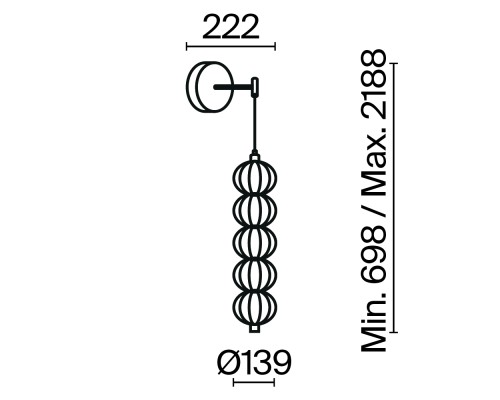 Настенный светильник (бра) Maytoni MOD216WL-L10G3K