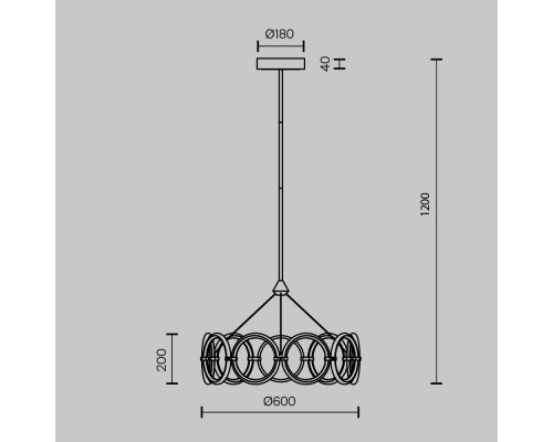 Подвесной светильник Maytoni MOD357PL-L40BS3K