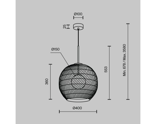 Подвесной светильник Maytoni MOD204PL-01B