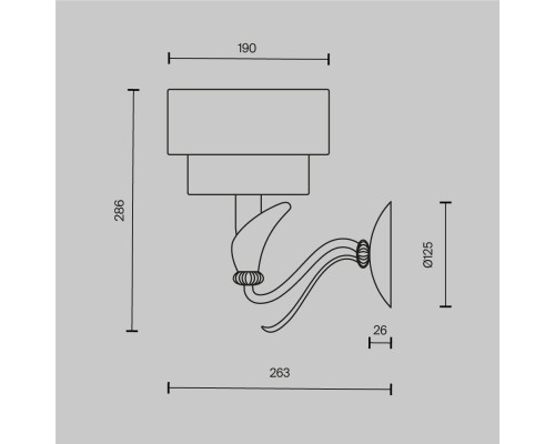 Настенный светильник (бра) Maytoni H311-01-G