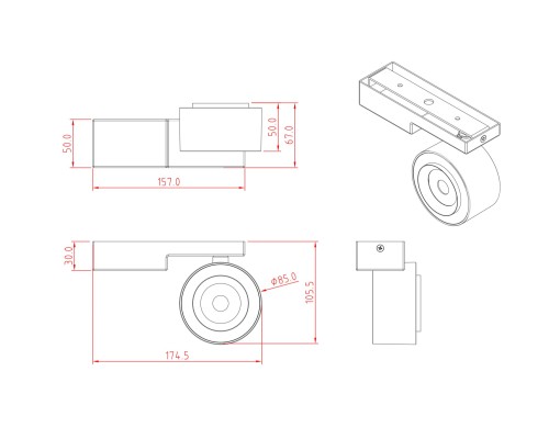 Потолочный светильник Technical C062CL-L12W3K