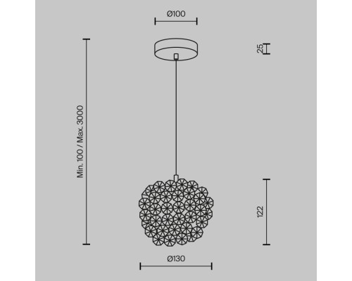 Подвесной светильник Maytoni MOD487PL-01BS